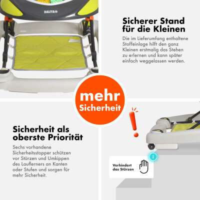 Daliya® BELLINO 4in1 Spiel- und Lauflernwagen (Limonengrün)