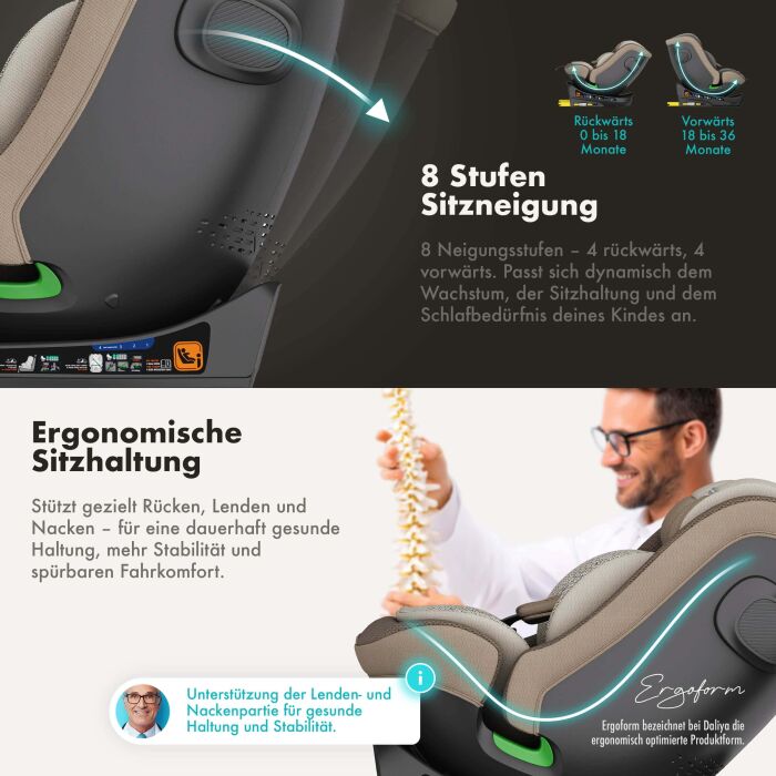 Daliya® BRAVO 360° i-Size Auto-Kindersitz (Farbauswahl)