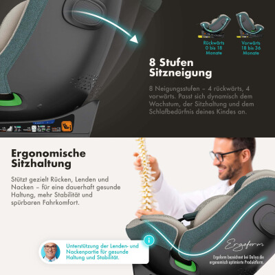 Daliya® BRAVO 360° i-Size Auto-Kindersitz (Hellgrün)