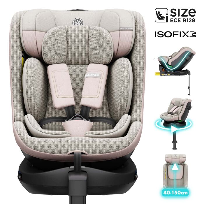 Daliya® BRAVO 360° i-Size Auto-Kindersitz (Pink)