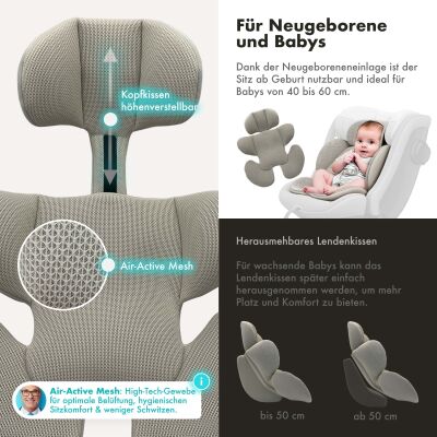 Daliya® BRAVO 360° i-Size Auto-Kindersitz (Hellblau)
