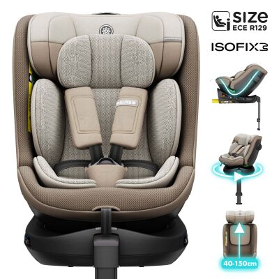 Daliya® BRAVO 360° i-Size Auto-Kindersitz (Beige)