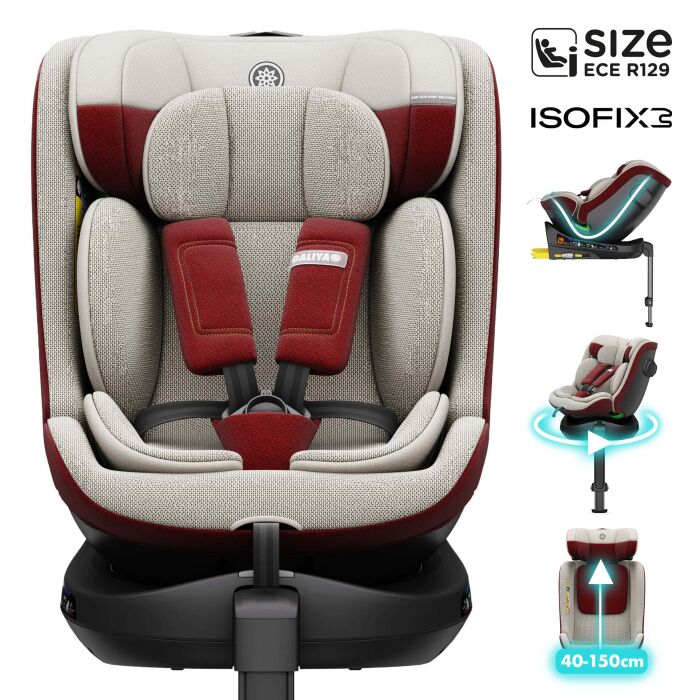 Daliya® BRAVO 360° i-Size Auto-Kindersitz (Rot)