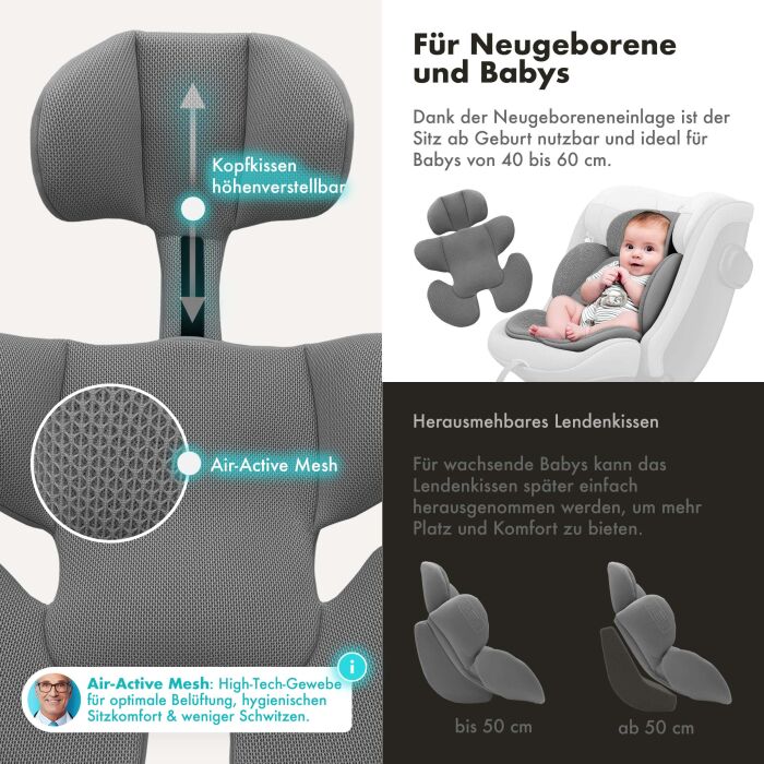 Daliya® BRAVO 360° i-Size Auto-Kindersitz (Dunkelblau)