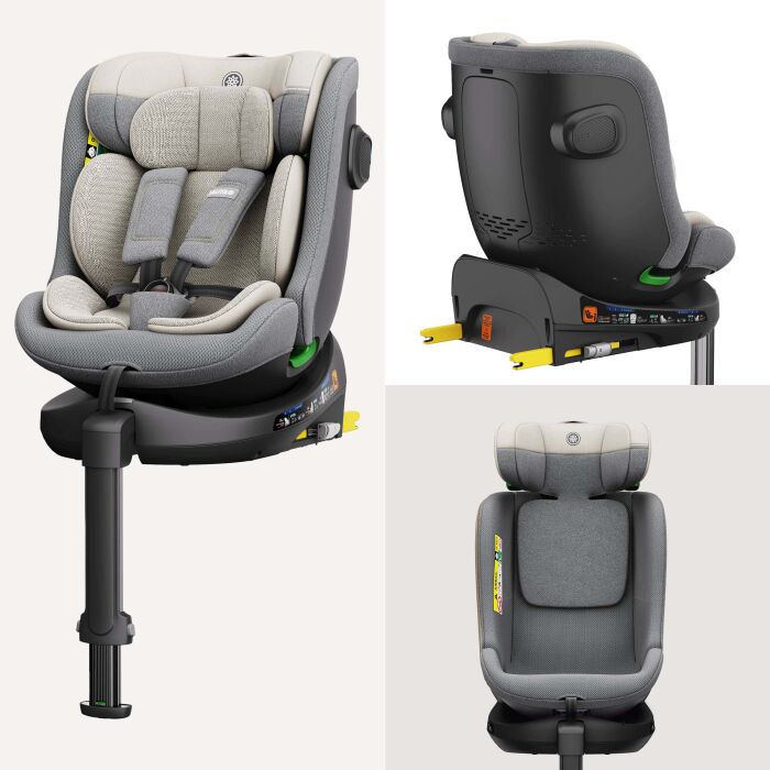 Daliya® BRAVO 360° i-Size Auto-Kindersitz (Hellgrau)