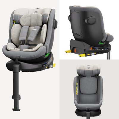 Daliya® BRAVO 360° i-Size Auto-Kindersitz (Hellgrau)