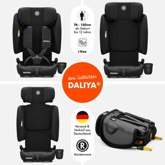 Daliya® JOYMAX i-Size Kinderautositz 76-150cm (Schwarz)