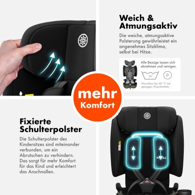 Daliya® JOYMAX i-Size Kinderautositz 76-150cm (Schwarz)