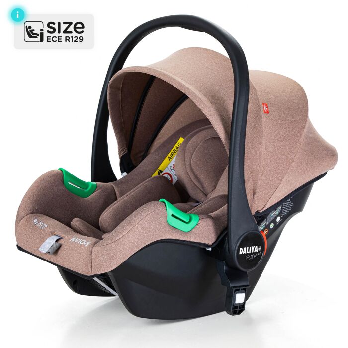 Daliya® BAMBIMO 3in1 Kinderwagen und Buggy mit Auto-Babyschale, XXL-Set (Braun - Gold)