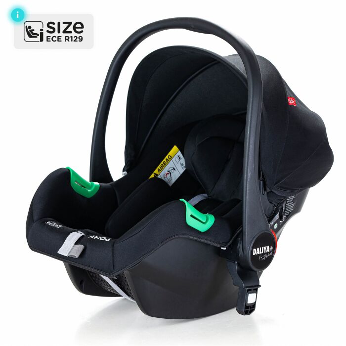 Daliya® BAMBIMO 3in1 Kinderwagen und Buggy mit Auto-Babyschale, XXL-Set (Dunkelgrau - Schwarz)