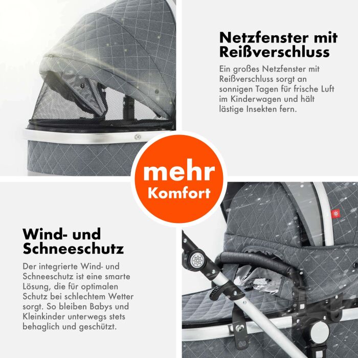 Daliya® BAMBIMO 2in1 Kinderwagen & Buggy (Farbauswahl)