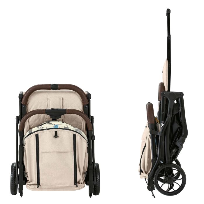 Daliya® YOOPI Reisebuggy, kompakt faltbar, mit Teleskopgriff, Flugzeug Buggy