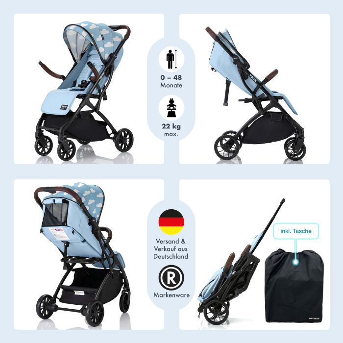 Daliya® YOOPI Reisebuggy, kompakt faltbar, mit...
