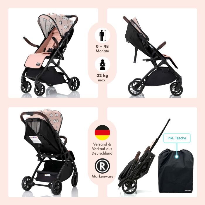 Daliya® YOOPI Reisebuggy, kompakt faltbar, mit...