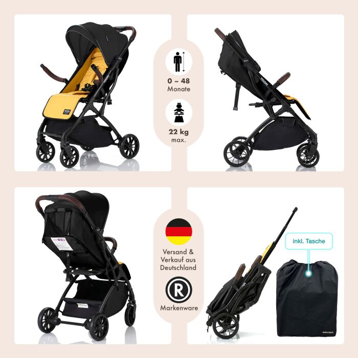 Daliya® YOOPI Reisebuggy, kompakt faltbar, mit...