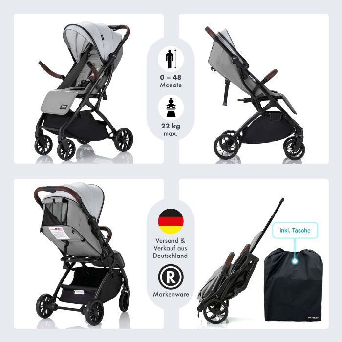 Daliya® YOOPI Reisebuggy, kompakt faltbar, mit...