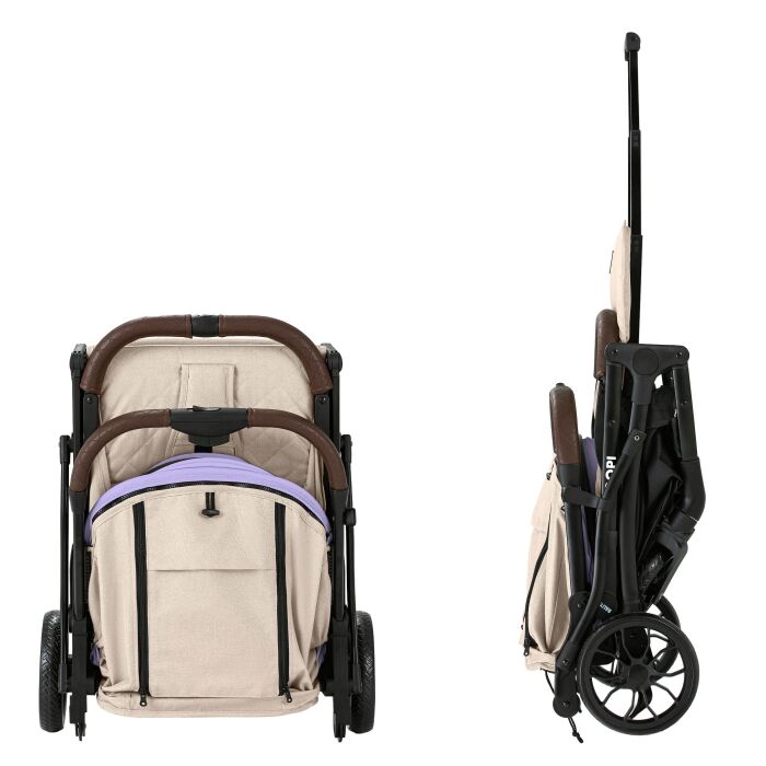 Daliya® YOOPI Reisebuggy, kompakt faltbar, mit Teleskopgriff, Flugzeug Buggy